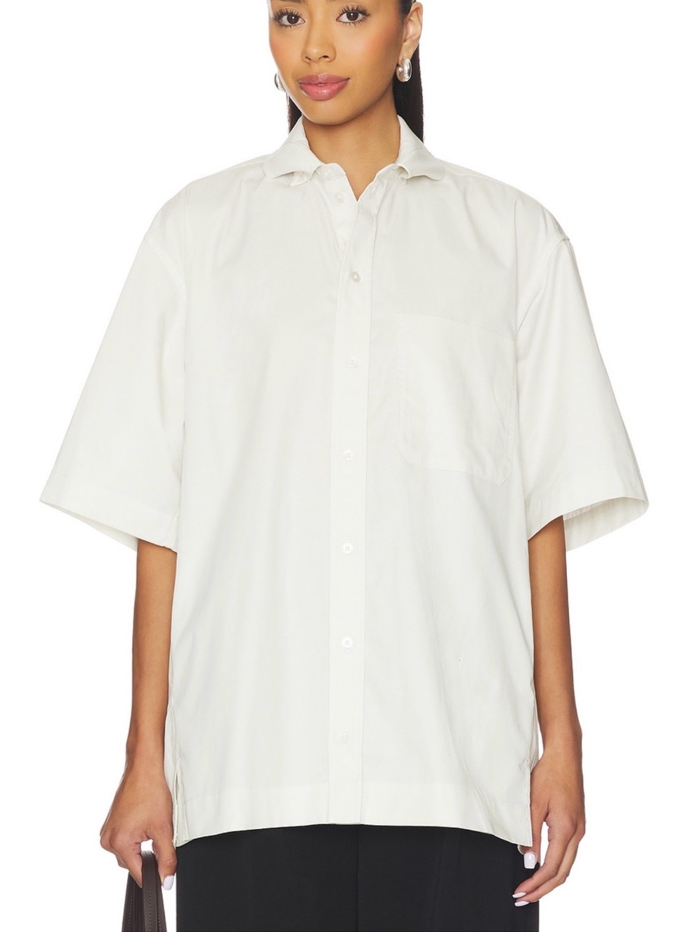 Eaves - Classic White Short-Sleeve Button-Down Shirt